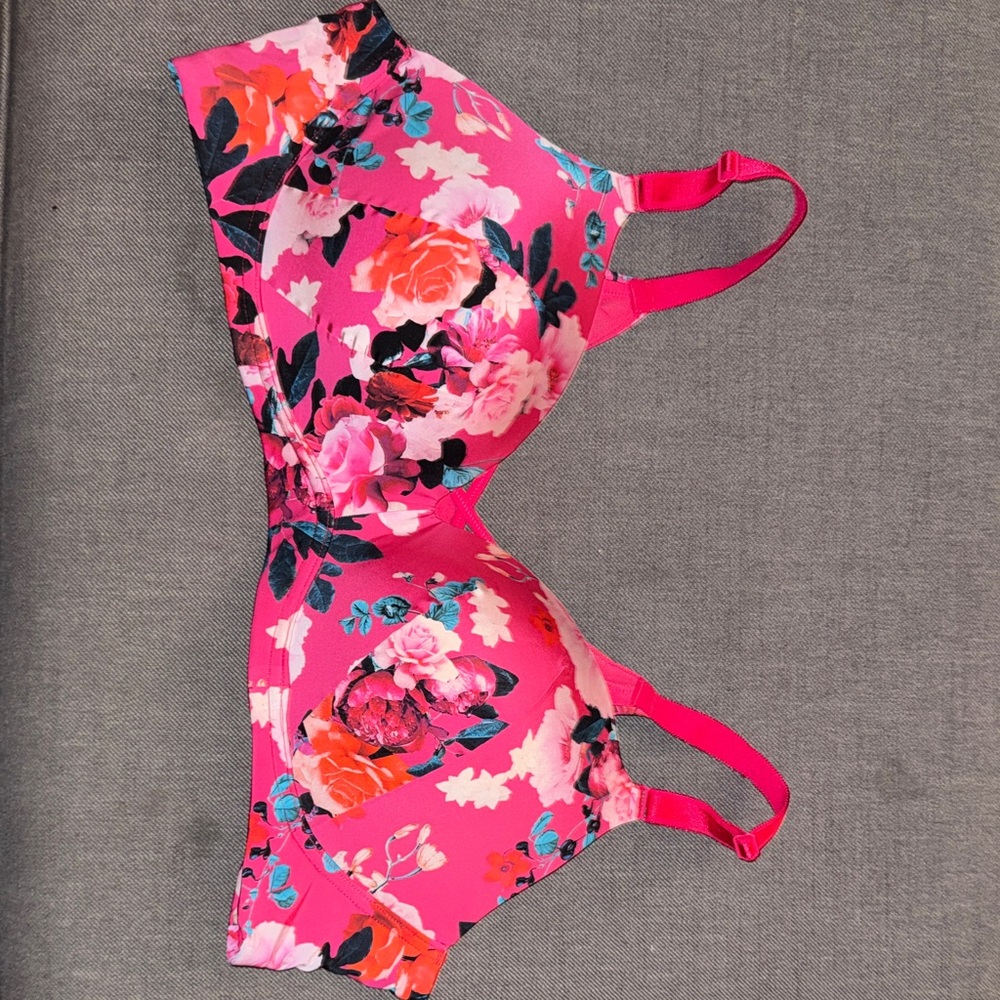 Torrid Pink Floral Bra